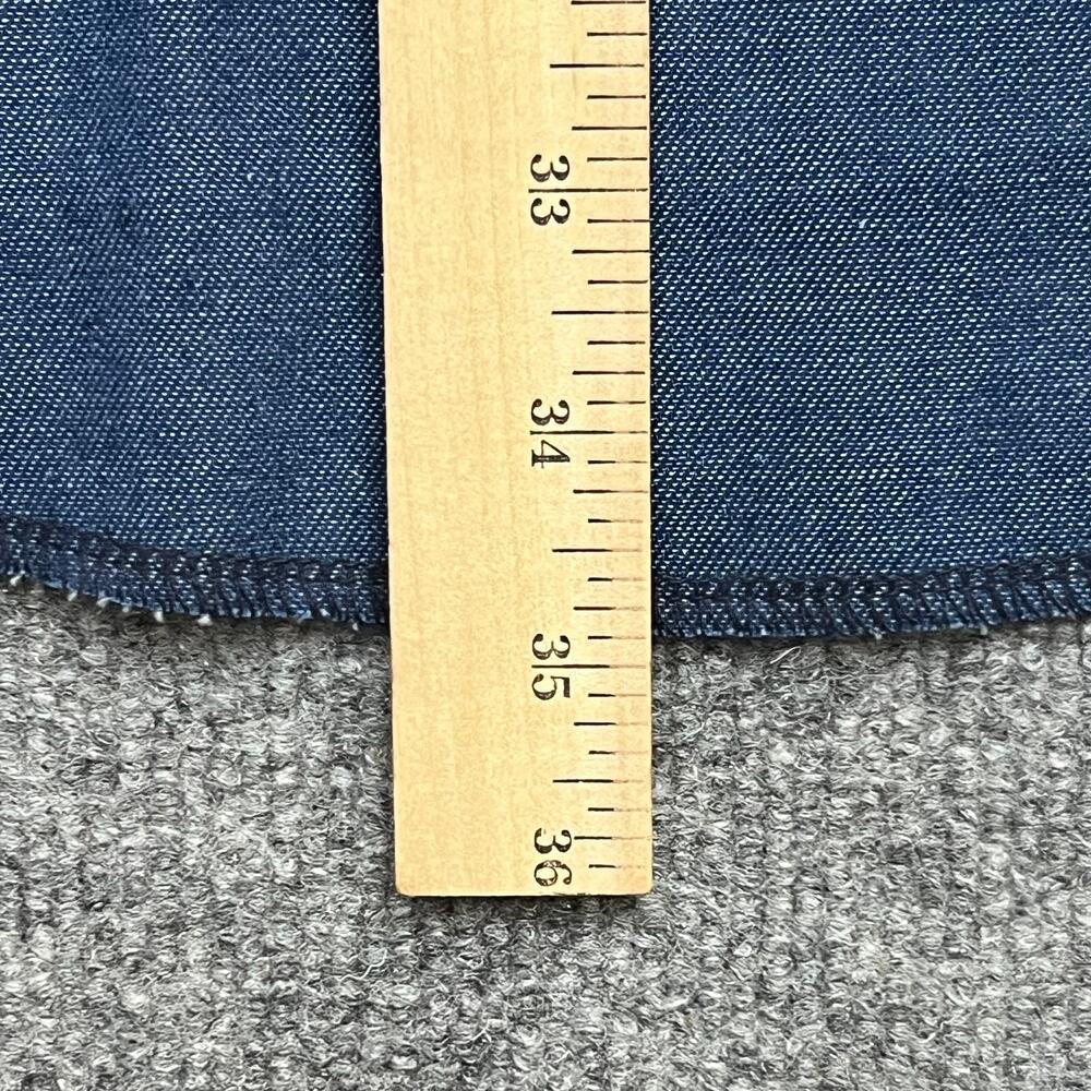 Wrangler Western Shirt Men's 16 X 33 Blue Denim 100% Cotton Pockets Pearl Snap - Picture 9 of 9